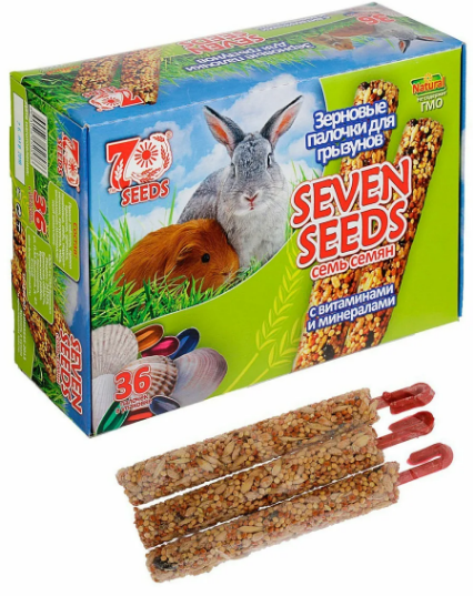 Палочки д/грызунов "SEVEN" Ассорти 1 шт