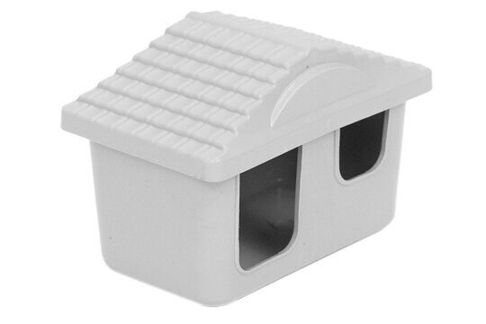 ZooM Домик для грызунов малый 7,5*11*7,5см (полипропилен) свет.серый