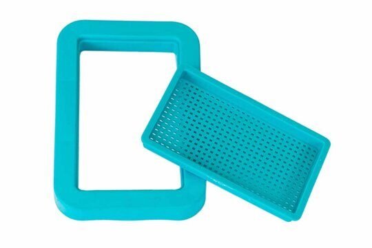 Дарэленд Кормушка д/рыб универсальная для сухого и живого корма 13*9*1,5см (пластик) бирюзовая