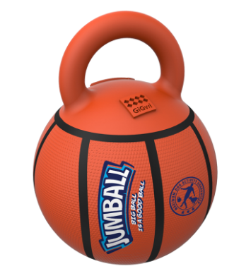 75539 Игрушка для собак Мяч баскетбольный с ручкой 26см