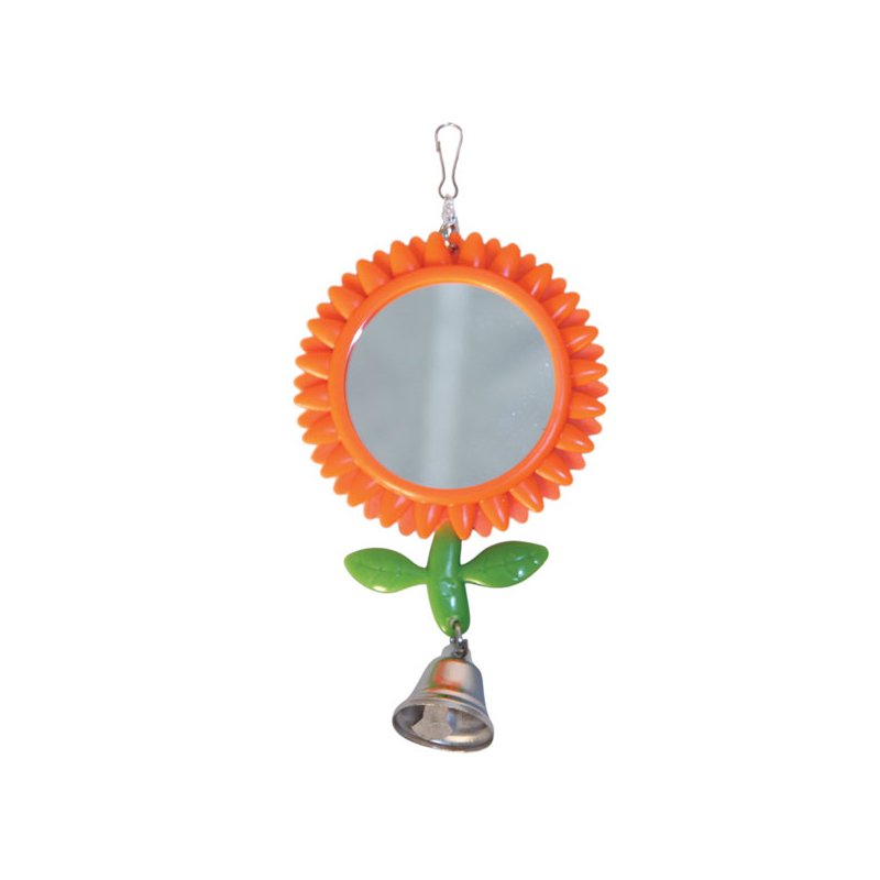 ИГРУШКА Д/ПТИЦ "ЗЕРКАЛО-ПОДСОЛНУХ С КОЛОКОЛЬЧИКОМ" 59