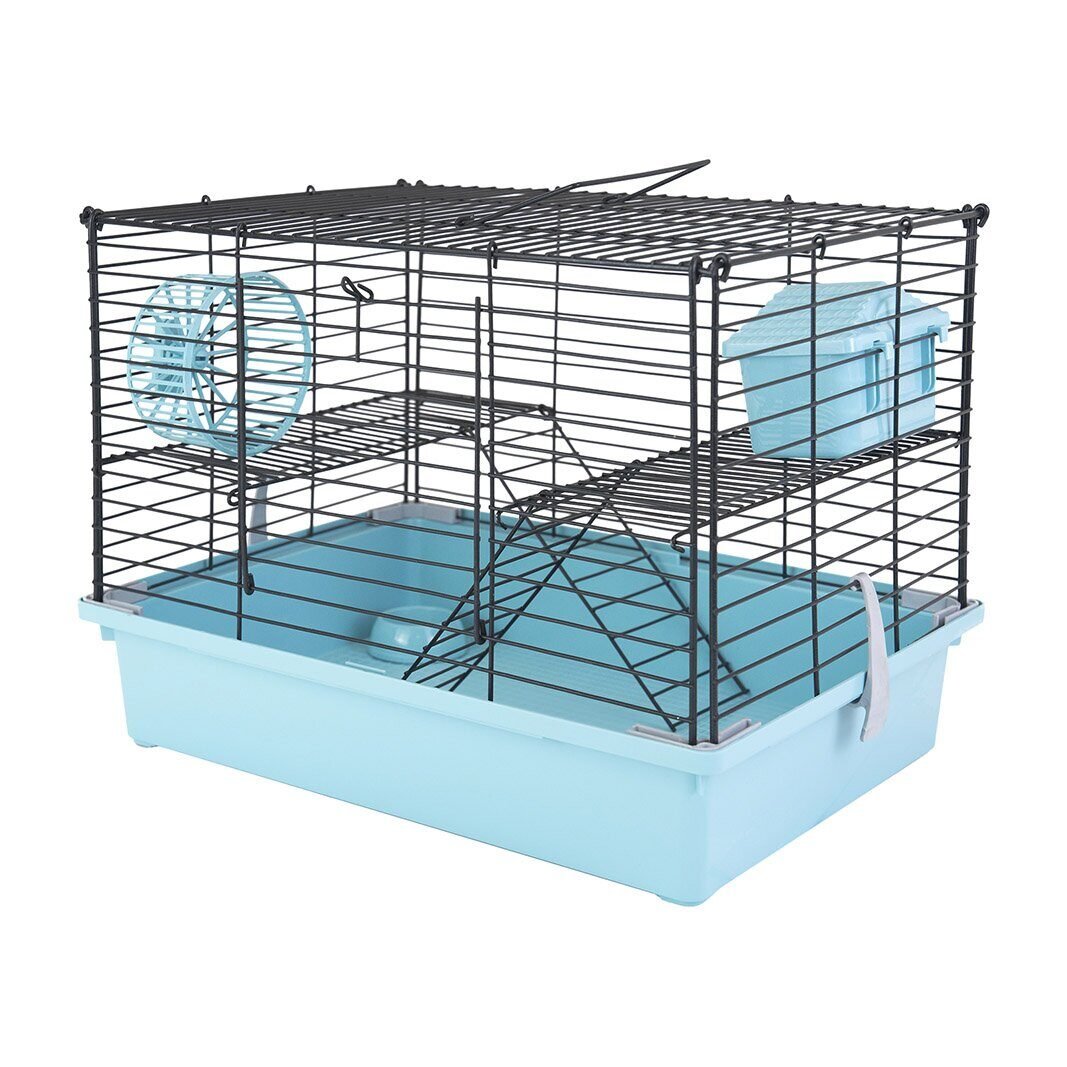 Дарэленд Клетка д/грызунов МОРТИ складная, шаг прута до 13,5мм, 38*27*27h (+ домик, миска, колесо) с