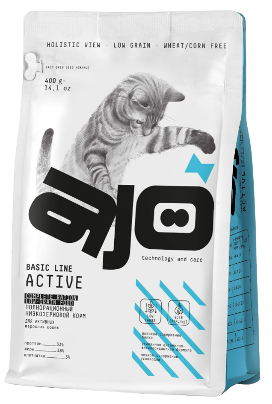 КОРМ AJO ДЛЯ ВЗРОСЛЫХ КОШЕК   400г