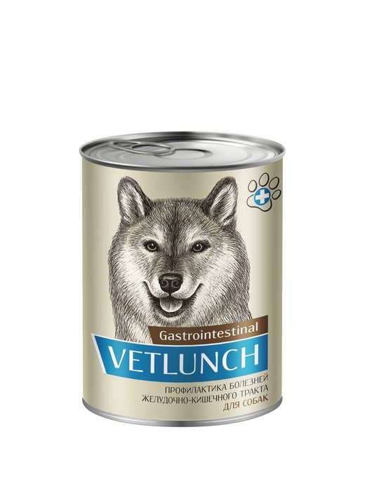 "VETLUNCH " КОНС Д/СОБАК 340г ПРОФИЛАКТИКА БОЛЕЗНЕЙ ЖЕЛУДОЧНО-КИШЕЧНОГО ТРАКТА