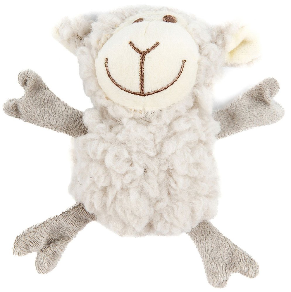 Игрушка AROMADOG Senior для собак Овечка кругляш 14 см с пищалкой, серый