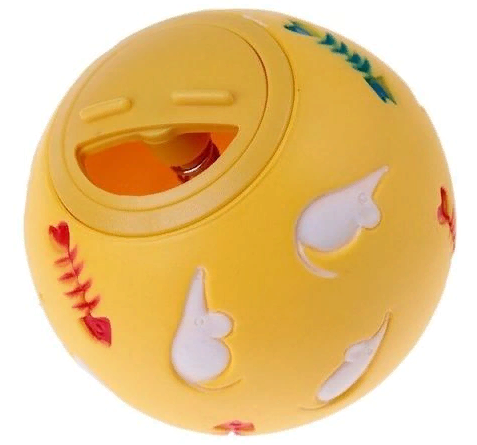 Игрушка-шар под лакомство "Мыши и рыбы" 7,5 см