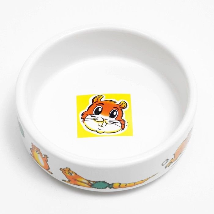 Миска керамическая для грызунов "Лакомство" 80мл 8,5*3см