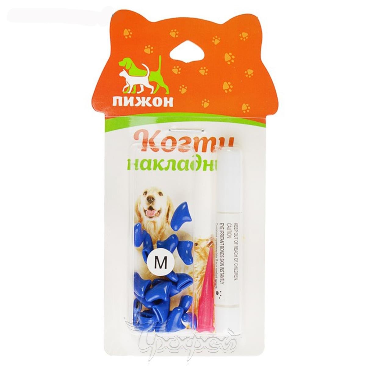 Когти накладные "Антицарапки", размер М, голубые