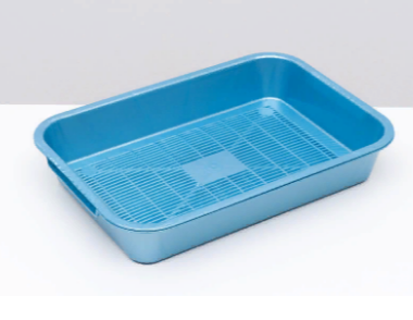 Туалет средний с сеткой 36*26*6,5 см перламутровый голубой/бирюзовый