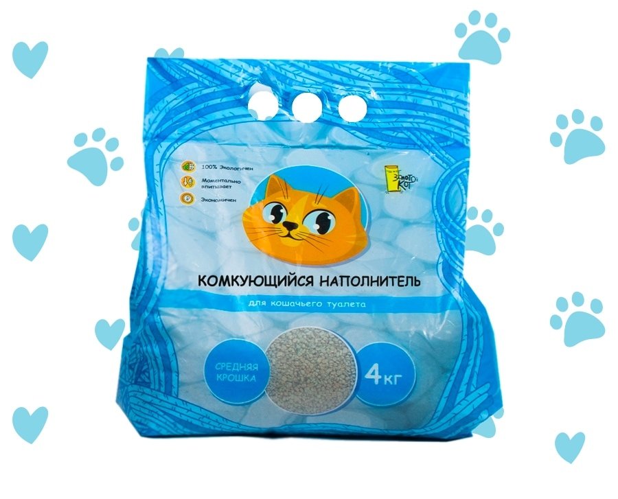 Наполнитель "Золотой кот" Комкующийся 4кг