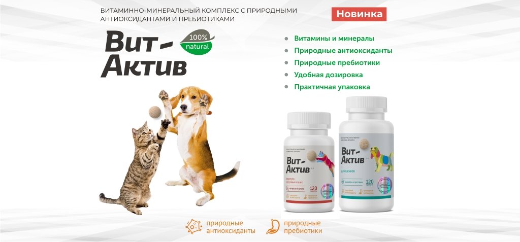 БИОЛОГИЧЕСКИ АКТИВНАЯ КОРМОВАЯ ДОБАВКА ВИТ-АКТИВ С-М Д/ЩЕНКОВ 120таб