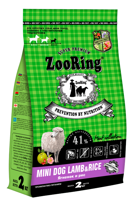 ZooRing Mini Dog Lamb&Rice Ягненок и рис 2 кг