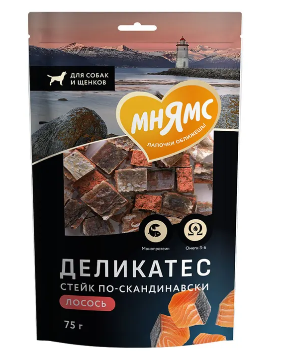 Мнямс Лакомство для собак "Стейк по-скандинавски" 75 г