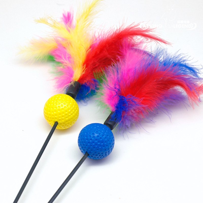 Дразнилка цветными с перьями