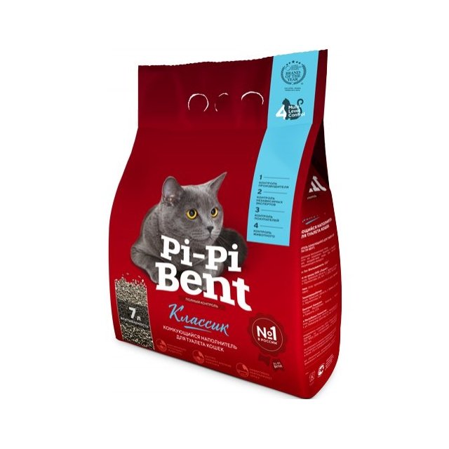 НАПОЛНИТЕЛЬ "Pi Pi Bent" Д/КОШЕК 5кг (КЛАССИКА) ПАКЕТ