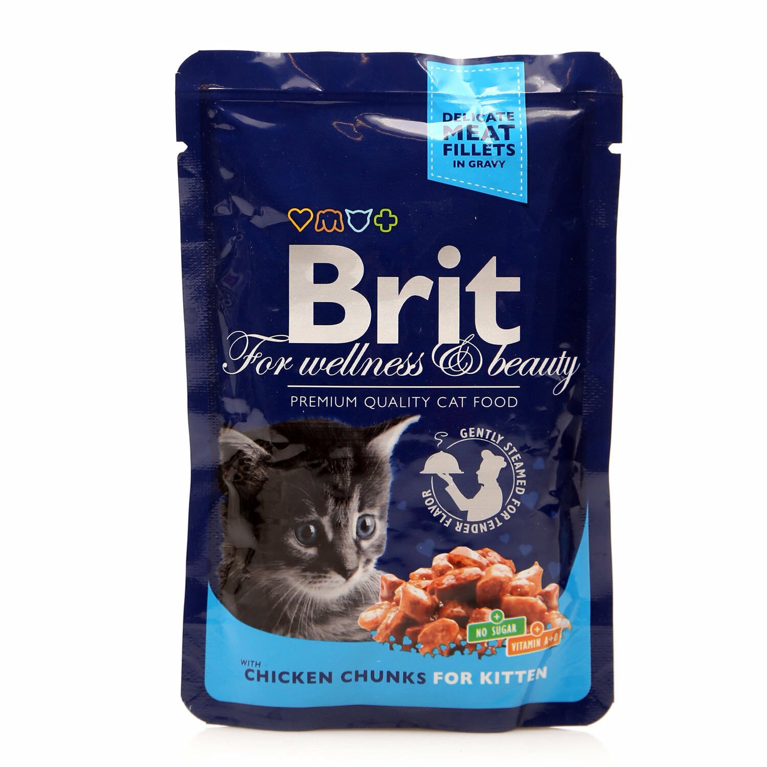 "БРИТ ПРЕМИУМ" КОНС Д/КОТЯТ 100г (КУРА) 6026