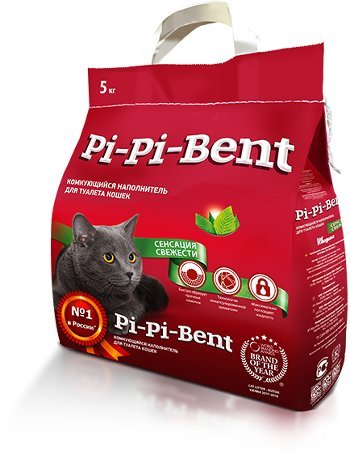 Пи-Пи Bent  5кг "Сенсация свежести" (п/эт.пакет) комк. наполнитель д/кошек