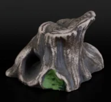 Аквадекор-грот для аквариума К-28с Пенек с мхом серый