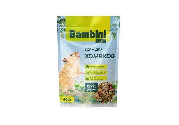 Корм Bambini Pets для хомяков, 400 г