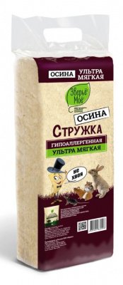 Брикет стружка ОСИНОВАЯ "Зверьё моё" 600гр