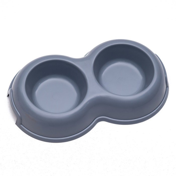 Миска двойная 0,2, серый  3763344