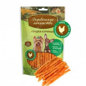 "ДЕРЕВЕНСКИЕ ЛАКОМСТВА" Д/СОБАК МИНИ ПОРОД ГРУДКИ КУРИНЫЕ  79711502