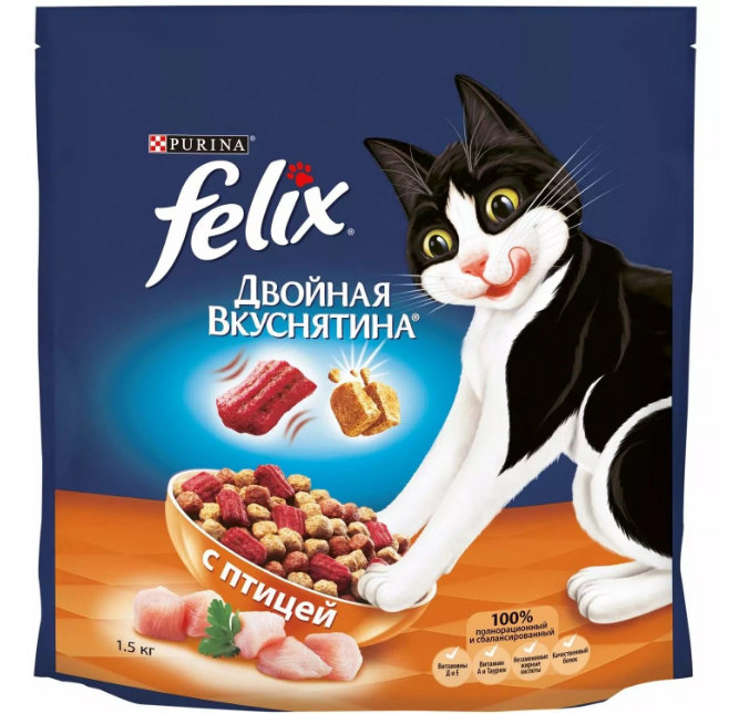 FELIX Двойная Вкуснятина Птица 200г