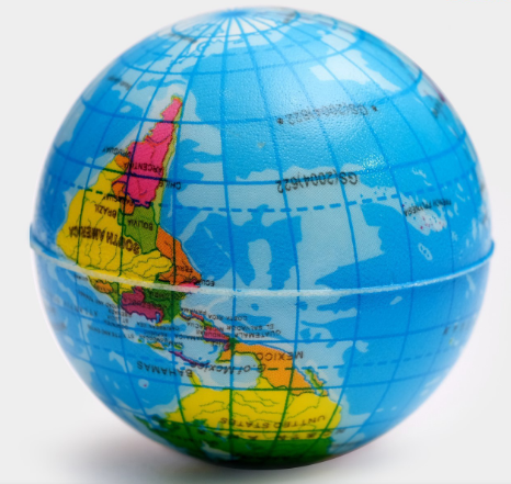 Мячик зефирный "Карта мира", 6,3 см, микс цветов   1741084