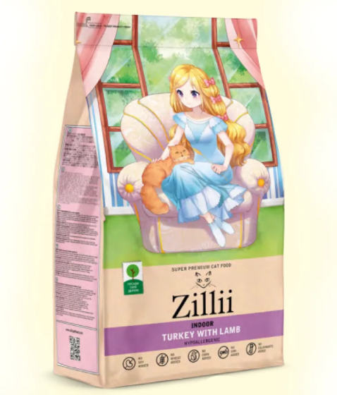 Зилли д/кош Indoor Индейка с ягненком ВЕС 1/10