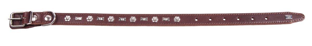 Ошейник 25 двухслойный украшенный