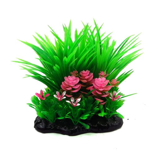 Aquanimal Растение пласт. «Куст ассорти №2» 13x8x16см