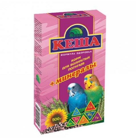 ЗЕРНОСМЕСЬ "КЕША" Д/ПОПУГАЕВ 500г (МИНЕРАЛЫ)