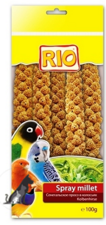 ЗЕРНОСМЕСЬ "РИО" 100гр "Сенегальское просо в колосьях" д/всех видов птиц