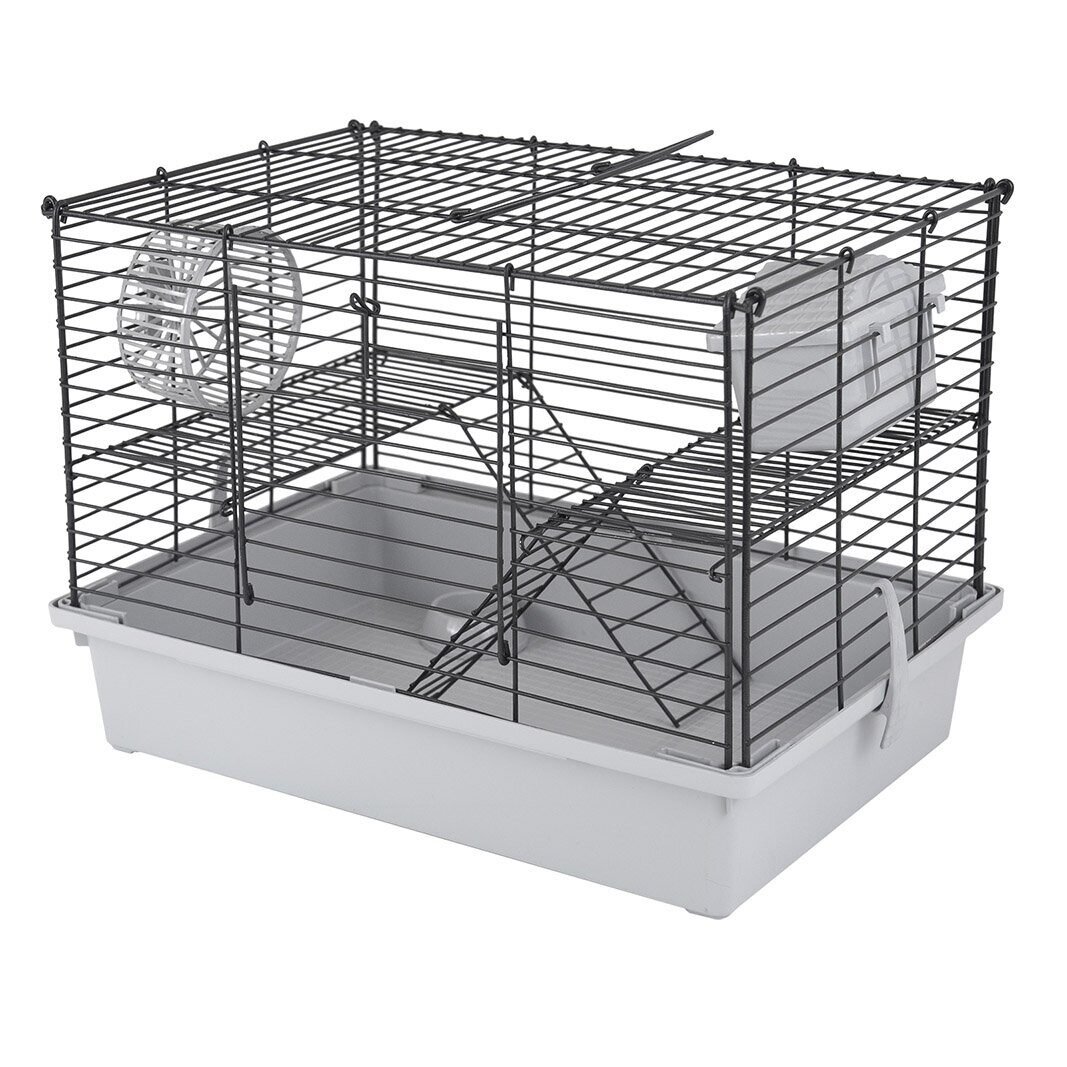 Дарэленд Клетка д/грызунов МОРТИ складная, шаг прута до 13,5мм, 38*27*27h (+ домик, миска, колесо) с