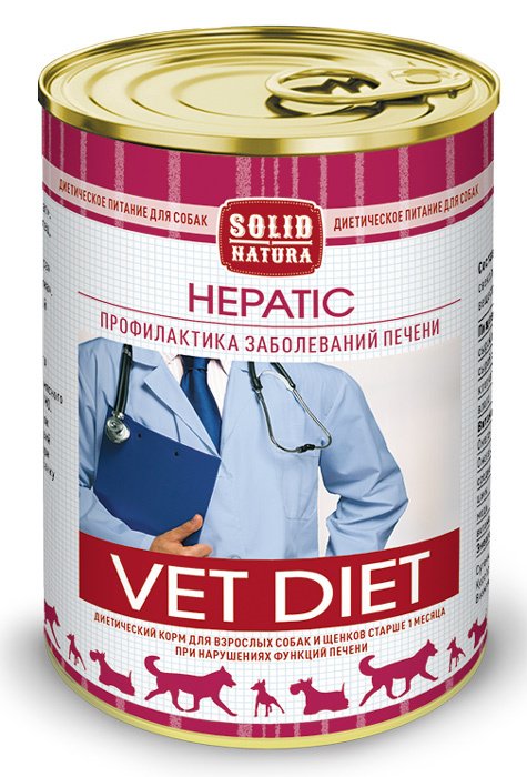 Solid Natura VET Hepatic диета для собак влажный 340 гр