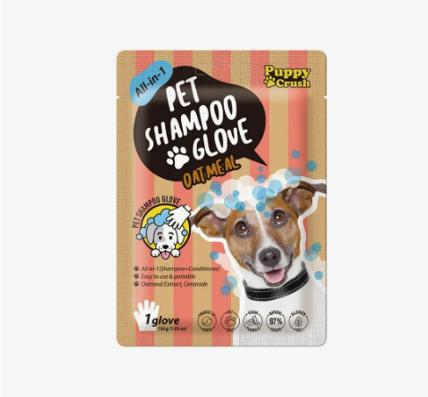 Универсальная перчатка с шампуневой пропиткой для домашних животных «Овсянка» (1 шт.)