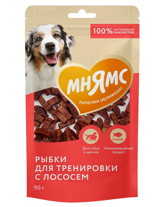 Лакомство Мнямс На каждый день для собак Тренировочные "Рыбки" из лосося 90г