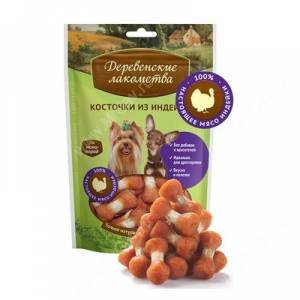 "ДЕРЕВЕНСКИЕ ЛАКОМСТВА" Д/СОБАК МИНИ ПОРОД КОСТОЧКИ ИЗ ИНДЕЙКИ 76050069
