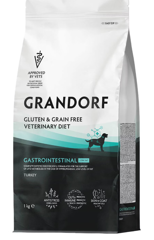 GRANDORF VETERINARY DIET TURKEY (Индейка) GASTROINTESTINAL LOW FAT 1 кг