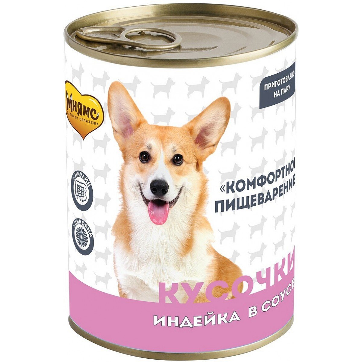 Мнямс Кусочки в соусе с индейкой для собак всех пород «КОМФОРТНОЕ ПИЩЕВАРЕНИЕ" 400 г