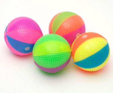 Мяч светящийся для собак Цирковой 6,5см, микс цветов 1377293