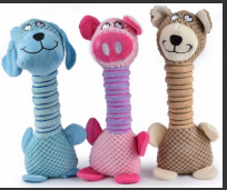 Игрушка-пищалка WOGY д/собак мягкая Животные 34х10х10.5см, микс арт.31019-0305