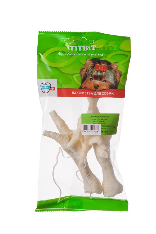 ЛАКОМСТВО "TITBIT" Д/СОБАК ЛАПКИ КУРИНЫЕ МЯГКАЯ УПАКОВКА 000298