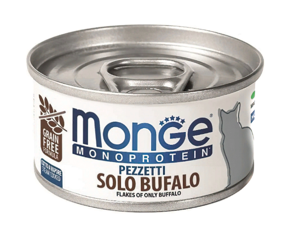 Monge Cat Monoprotein мясные хлопья для кошек из мяса буйвола 80г