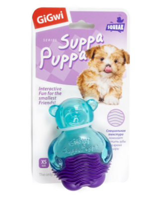 75424 Игрушка для маленьких собак Мишка с пищалкой 9 см