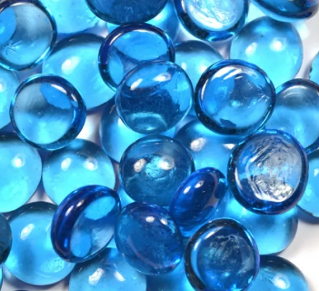 ГРУНТ СТЕКЛЯННЫЙ 170г N168 (ПЛОСКИЙ КРУПНЫЙ ГОЛУБОЙ БЛЕСТЯЩИЙ)