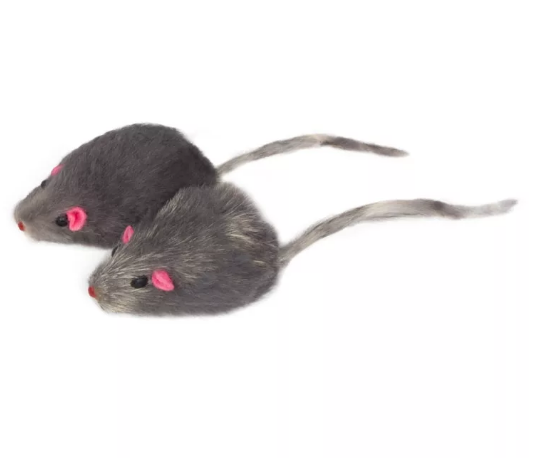 Игрушка NUNBELL д/кошек Мышка 8см натур.мех 10922-6122 1/40