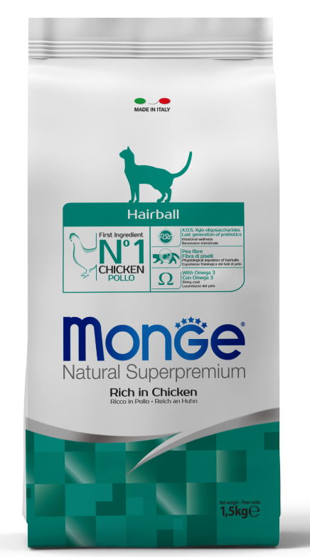 Monge Cat Hairball корм для кошек для выведения шерсти 1,5 кг