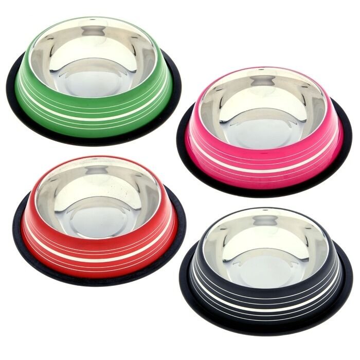 3222 Миска нескользящая цветная матовая VM-2521 (С) 700 мл