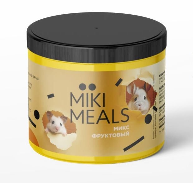 Микимилс (Mikimeals) 0,15кг Фруктовый микс для грызунов, банка